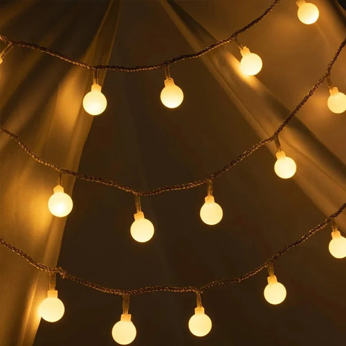 Warm LED Globe String Lights – 3M Fairy Lights