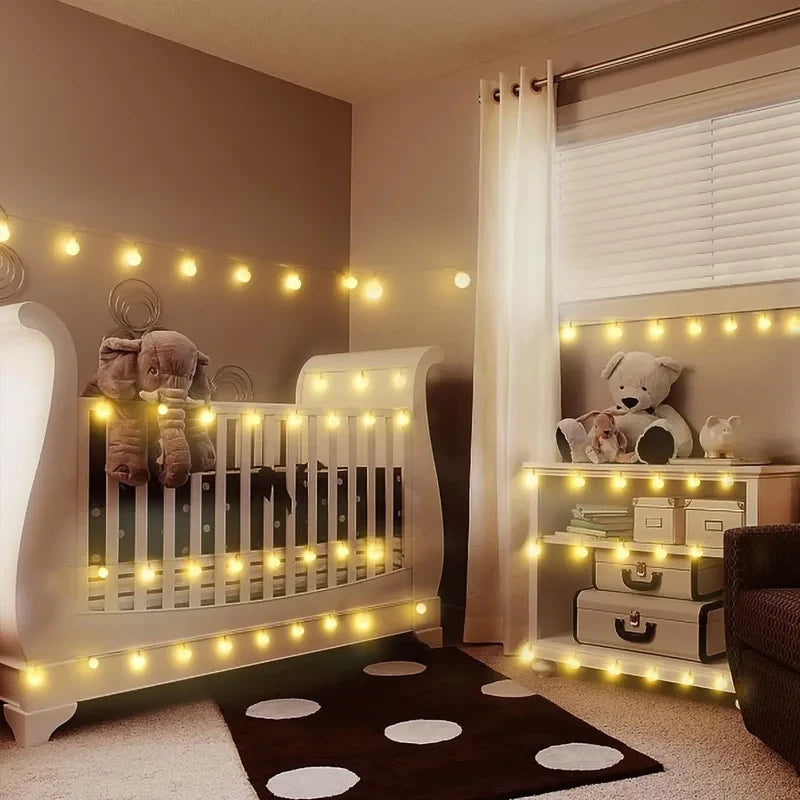 Warm LED Globe String Lights – 3M Fairy Lights